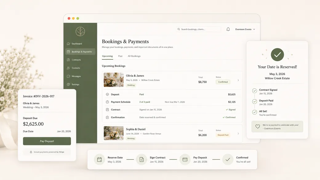 Payments & Booking system concept