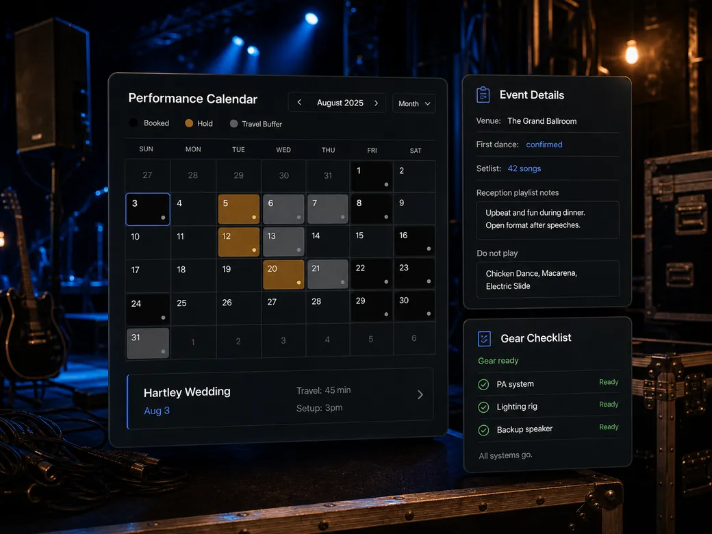 DJs & Musicians workflow system concept