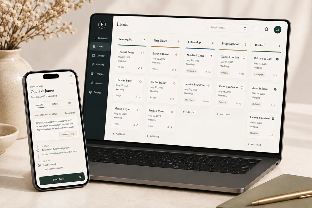 Lead Response & CRM system concept